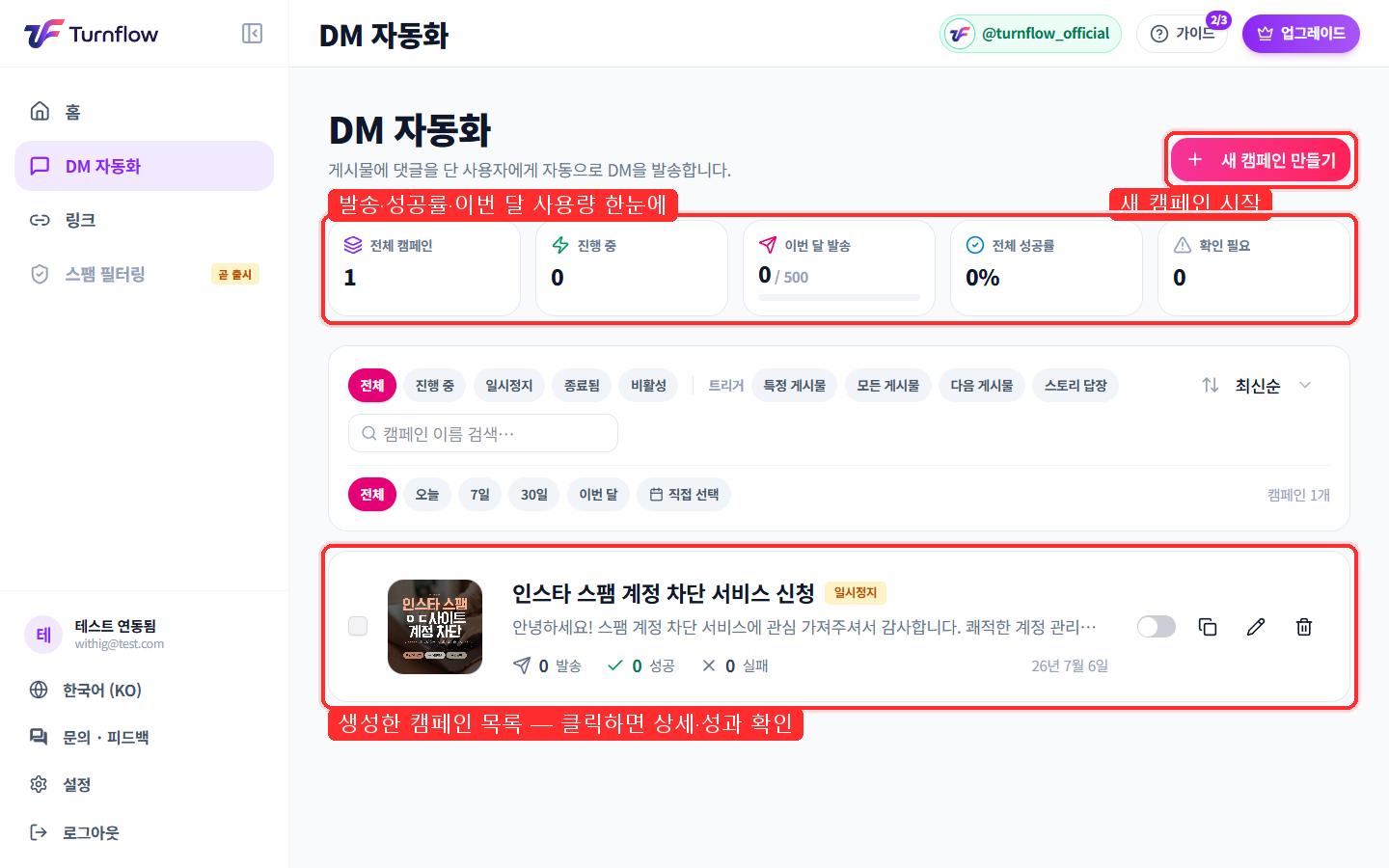 DM 자동화 대시보드